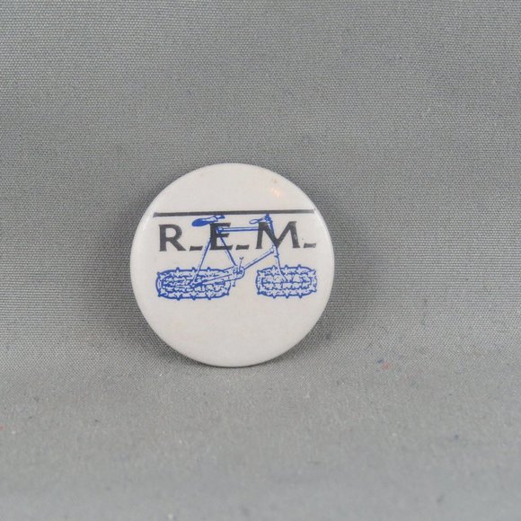 Other - Vintage Band Pin - R.E.M. Bike Graphic - Celluloid Pin